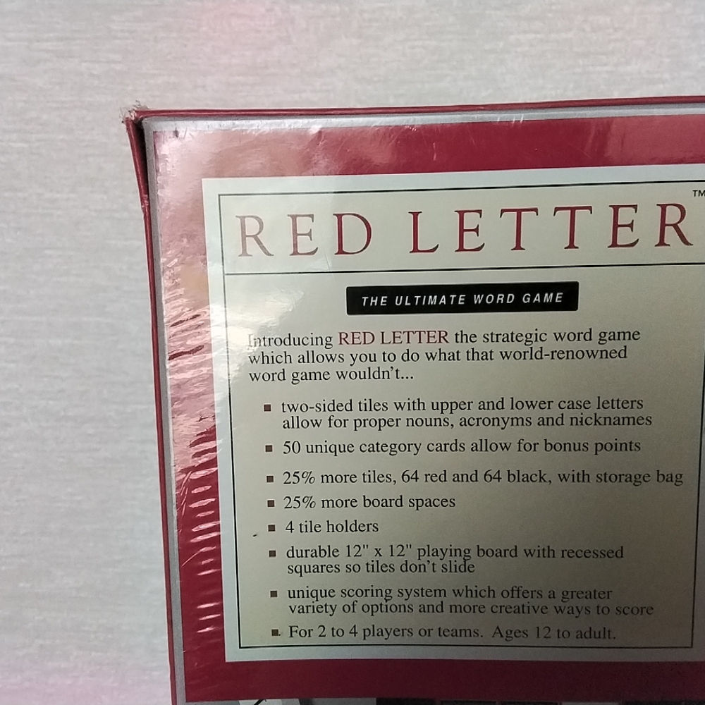 Red Letter Word Game - Vintage Factory sealed From 80's Vocabulary Building - Picture 6 of 8